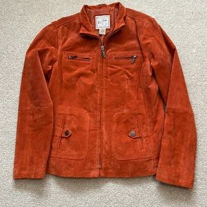 Orange Ruff Hewn Leather jacket Size M